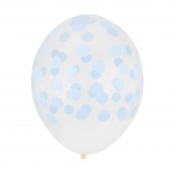 Balloner med lyseblå konfetti prikker fra My Little Day