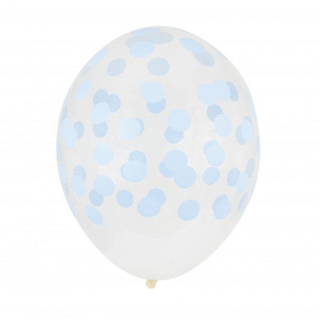 Balloner med lyseblå konfetti prikker fra My Little Day