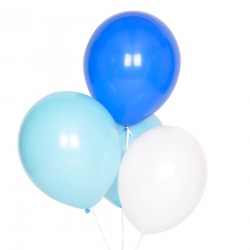 10 Blandede lyseblå balloner fra My Little Day