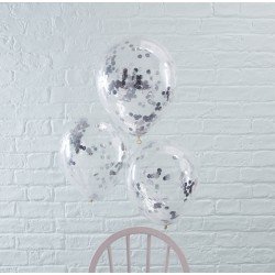 Sølv Konfetti Balloner fra GingerRay