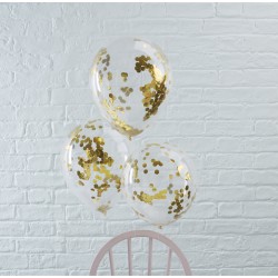 Guld Konfetti Ballon fra GingerRay