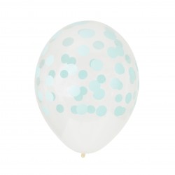 Balloner med Aqua konfetti prikker fra My Little Day