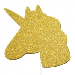 Enhjørning Guld Glimmer caketopper