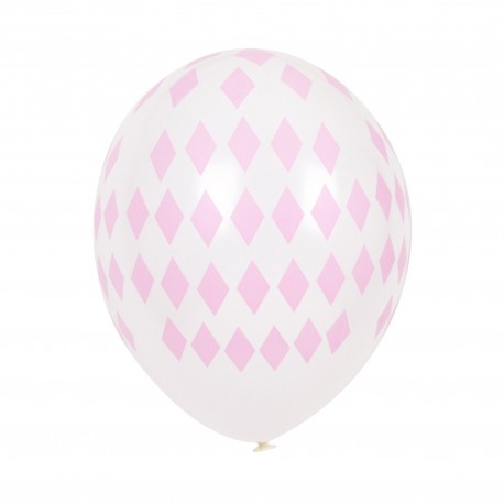 Balloner med lyserøde ruder mønster