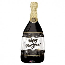 Nytårs Champagneflaske Ballon