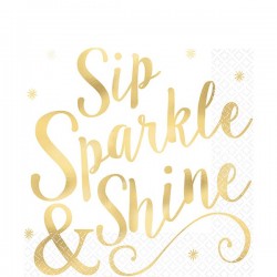 Cheers to You - "Sip, Sparkle & Shine" Servietter