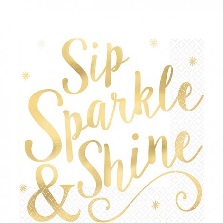 Cheers to You - "Sip, Sparkle & Shine" Servietter