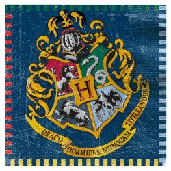 Harry Potter servietter med Hogwarts emblem