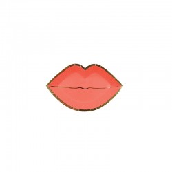 8 Kiss me kanapé tallerkner med røde læber fra Meri Meri