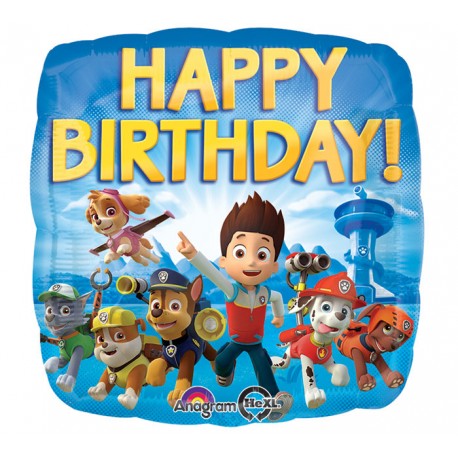Paw Patrol Happy Birthday Ballon