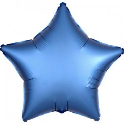 Blå Stjerne Folie Ballon til Helium