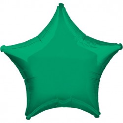 Mørkegrøn Folie Stjerne Ballon til Helium