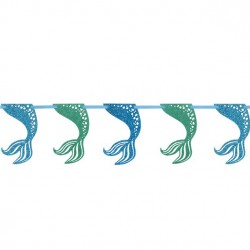 Havfrue hale guirlande med masser af glimmer