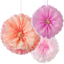 Blomster pompom'er i sarte toner fra engelske Talking Tables