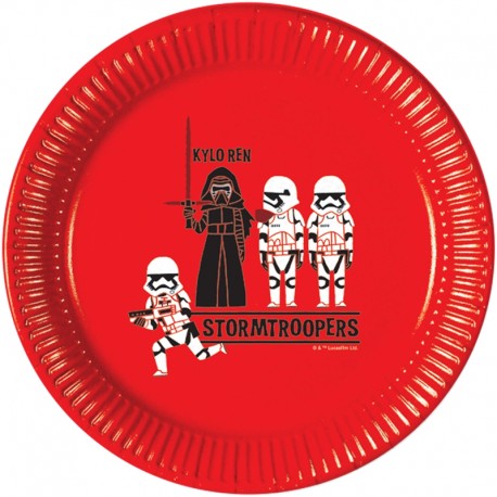 Kylo Ren og hans Stormtroopers paptallerkner