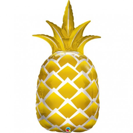 Pineapple Supershape ballon i guld