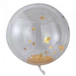 Store guld konfetti orb balloner
