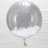 Orb balloner med hvide fjer