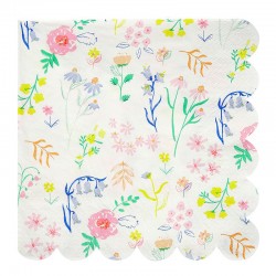 Blomster Wildflower servietter fra Meri Meri