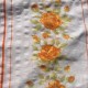 Håndlavet stofvimpel i pink, grøn og orange blomster