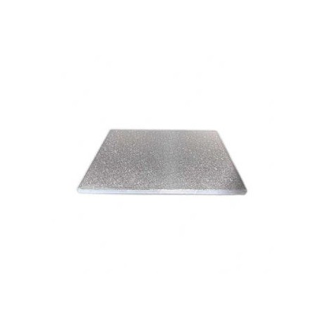 30 cm firkantet sølv kagefad 1,2 cm tykt
