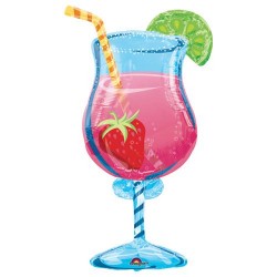 Jordbær Cocktail Supershape Ballon