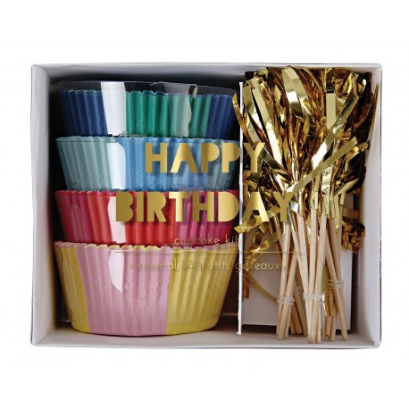 Happy Birthday Cupcake kit fra Meri Meri