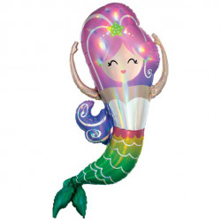 Glimmer Havfrue Supershape Ballon