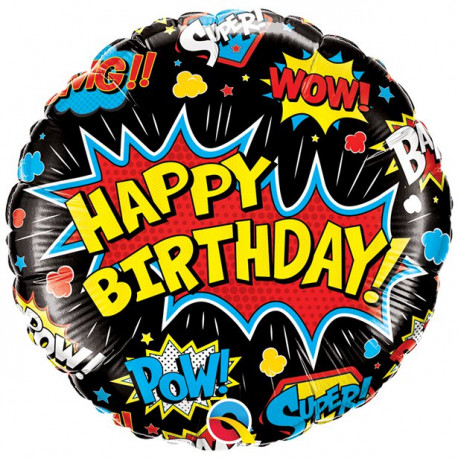 Superhelte Happy Birthday Folie Ballon