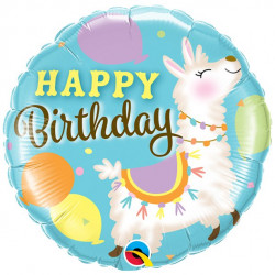 Lama Happy Birthday Folie Ballon