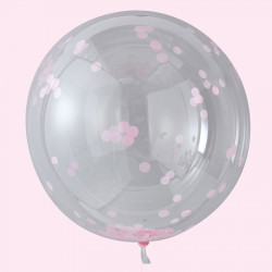 Store lyserød konfetti orb balloner fra GingerRay