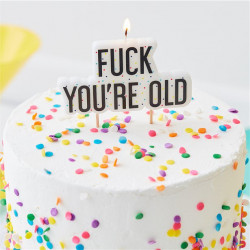 Fuck you're old fødselsdagslys fra Gingerray