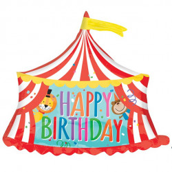 Cirkustelt Happy Birthday Ballon