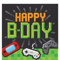 Game on Happy B-day servietter