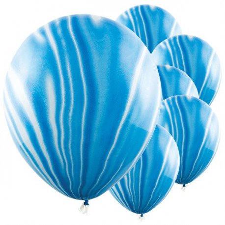 Blå marmor balloner