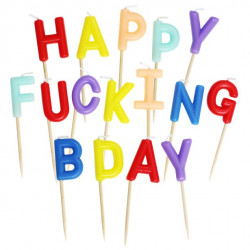 Happy Fucking Bday fødselsdagslys