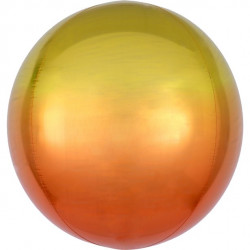 Ombre gul og orange orbz ballon