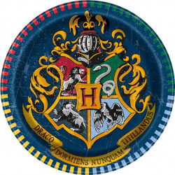 Harry Potter kagetallerkner med Hogwarts emblem
