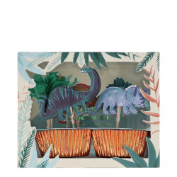 Dinosaur Riget Cupcake kit fra Meri Meri