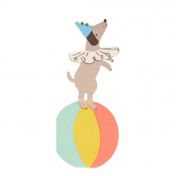 Cirkus Hund Servietter fra Meri Meri