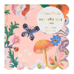 Nathalie Lété Flora kaffeservietter med blomster med Meri Meri
