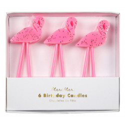 Flamingo lys til lagkagen fra Meri Meri
