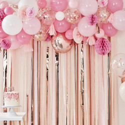 Lyserød og Rose Gold Ballon guirlande