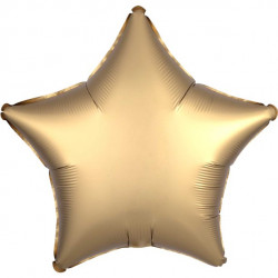 Guld Satin Stjerne Folie Ballon til Helium