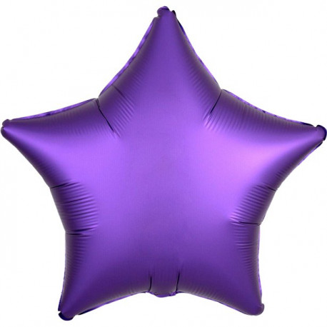 Lilla Stjerne Satin Folie Ballon til Helium