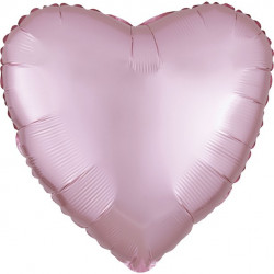 Lyserød Hjerte Satin Folie Ballon