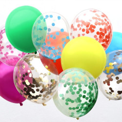 Mix af farverig og konfetti balloner fra Talking Tables