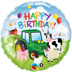 Happy Birthday Bondegård Folie Ballon