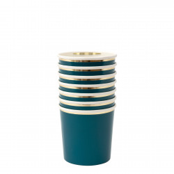 Teal blå papkrus fra Meri Meri
