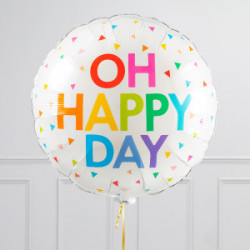 Oh happy day rund folie ballon